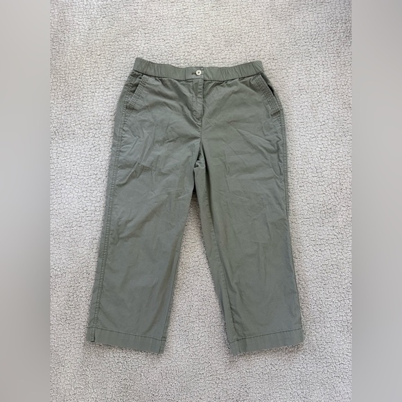 Chico's Capri Pants Women's Size 0 Olive Green Stretch Fit Casual Fall - Picture 6 of 8